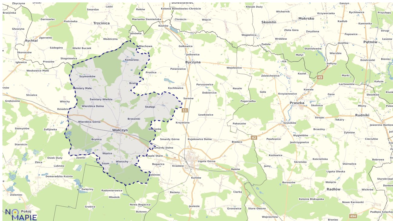 Mapa uzbrojenia terenu Wołczyna
